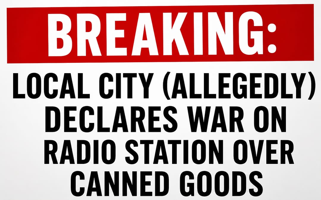 Breaking: Local City (Allegedly) Declares War on Radio Station Over Canned Goods