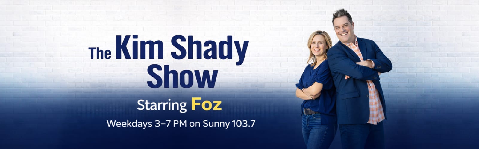 Kim Shady Show banner The Kim Shady Show starring Foz on Sunny 103.7 radio in Wilmington North Carolina